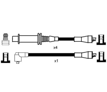 Комплект запалителни кабели NGK за PEUGEOT 205 товарен от 1983 до 1990
