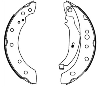 Комплект спирачни челюсти STARLINE за PEUGEOT 206 CC (2D) кабрио от 2000 до 2009