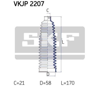 Комплект маншон, полуоска SKF за PEUGEOT 406 (8B) седан от 1995 до 2005