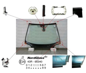 Челно стъкло NordGlass за PEUGEOT 407 (6E_) комби от 2004
