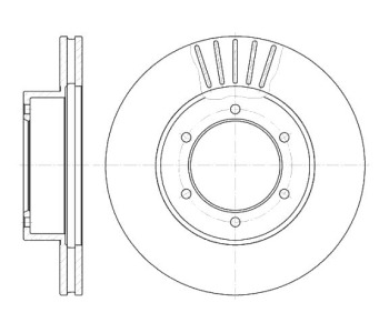 Спирачен диск вентилиран Ø291mm за TOYOTA 4RUNNER (_N1_) от 1987 до 1996
