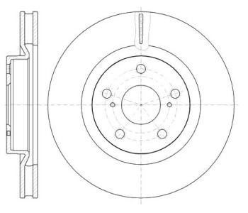 Спирачен диск вентилиран Ø296mm ROADHOUSE за TOYOTA RAV4 IV (_A4_) от 2012