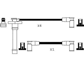 Комплект запалителни кабели VALEO за TOYOTA CARINA E (_T19_) от 1992 до 1997