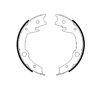 Комплект спирачни челюсти, ръчна спирачка BOSCH за TOYOTA YARIS I (_P1_) от 1999 до 2005