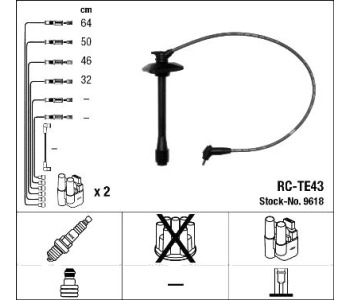 Комплект запалителни кабели NGK за TOYOTA CARINA E (_T19_) от 1992 до 1997