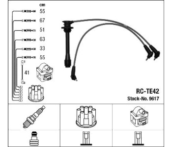 Комплект запалителни кабели NGK за TOYOTA CAMRY (_V2_) от 1996 до 2001