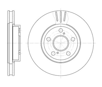 Спирачен диск вентилиран Ø255mm ROADHOUSE за TOYOTA PRIUS (_W3_) от 2009 до 2015