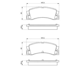 Комплект спирачни накладки BOSCH за TOYOTA COROLLA (_E11_) седан от 1997 до 2002