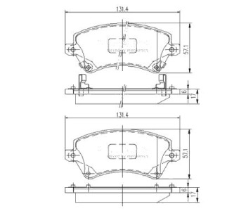 Комплект спирачни накладки NIPPARTS за TOYOTA COROLLA (_E11_) седан от 1997 до 2002