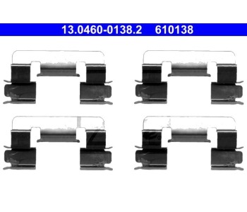 Комплект принадлежности дискови накладки ATE за TOYOTA COROLLA (_E12_) комби от 2001 до 2007