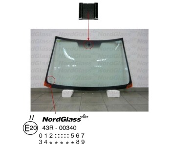 Челно стъкло NordGlass за TOYOTA COROLLA (_E12_) седан от 2000 до 2007