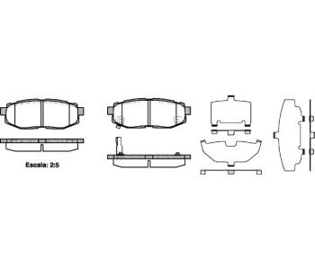 Комплект спирачни накладки ROADHOUSE за SUBARU TRIBECA (B9) от 2005 до 2014