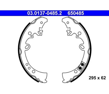 Комплект спирачни челюсти ATE за TOYOTA HILUX VII (_N1_, _N2_, _N3_) пикап от 2004 до 2015