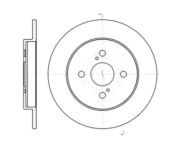 Спирачен диск плътен Ø259mm ROADHOUSE за TOYOTA YARIS II (_P9_) от 2005 до 2013