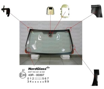 Челно стъкло NordGlass за TOYOTA IQ (_J1_) от 2008