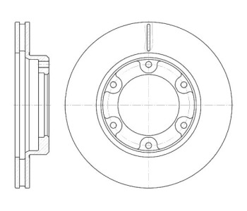 Спирачен диск вентилиран Ø286mm ROADHOUSE за TOYOTA LAND CRUISER (J80) от 1990 до 1998