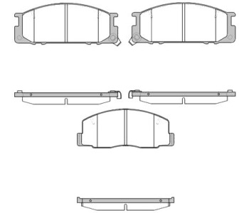 Комплект спирачни накладки ROADHOUSE за TOYOTA LITEACE (_M3_) пътнически от 1985 до 1992