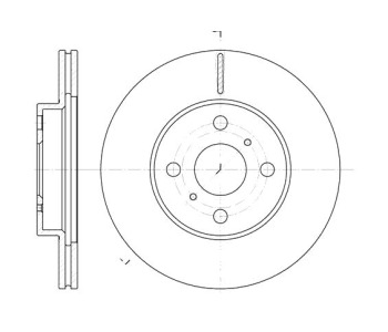 Спирачен диск вентилиран Ø255mm ROADHOUSE за BMW 1 Ser (E87) от 2003 до 2013