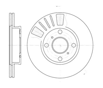 Спирачен диск вентилиран Ø238mm ROADHOUSE за TOYOTA STARLET (_P9_) от 1996 до 1999