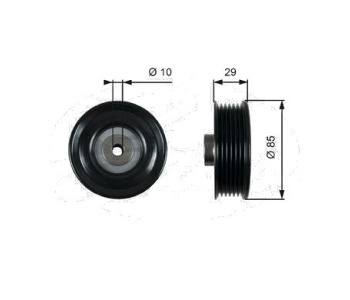 Паразитна/ водеща ролка, пистов ремък GATES T36448 за TOYOTA AURIS (_E15_) от 2006 до 2012
