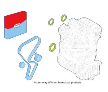 К-кт вълнообразни дихтунги двигатела CORTECO за TOYOTA AVENSIS VERSO (_M2_) от 2001 до 2009