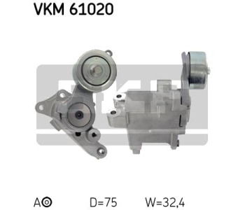 Обтящна ролка, пистов ремък SKF VKM 61020 за TOYOTA HILUX VI (_N1_) пикап от 1997 до 2006