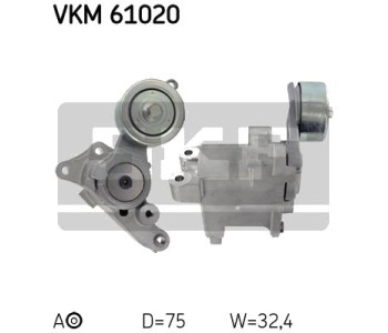 Обтящна ролка, пистов ремък SKF VKM 61020 за TOYOTA HILUX VII (_N1_, _N2_, _N3_) пикап от 2004 до 2015