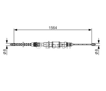 Жило ръчна спирачка BOSCH за RENAULT 19 II (S53_) товарен от 1992 до 1995