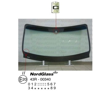 Челно стъкло NordGlass за RENAULT MASTER III (JV) пътнически от 2011