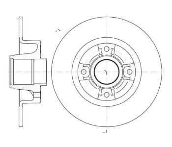Спирачен диск плътен Ø240mm ROADHOUSE за RENAULT MEGANE II (LM0/1_) седан от 2003 до 2010