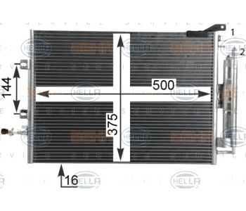 Кондензатор, климатизация HELLA 8FC 351 319-244 за RENAULT CLIO III (BR0/1, CR0/1) от 2005 до 2012