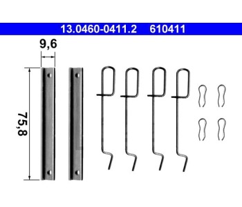 Комплект принадлежности дискови накладки ATE за RENAULT RAPID (F40_, G40_) товарен от 1985 до 2001