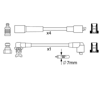 Комплект запалителни кабели BOSCH за RENAULT 5 SUPER (S40_) товарен от 1984 до 1996