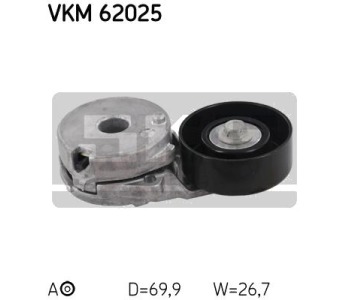 Обтящна ролка, пистов ремък SKF VKM 62025 за NISSAN QASHQAI (J10, JJ10) от 2007 до 2013