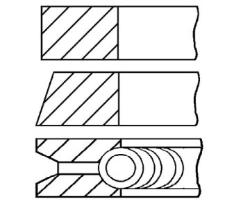 Комплект сегменти (+0,50mm) GOETZE за RENAULT RAPID (F40_, G40_) товарен от 1985 до 2001