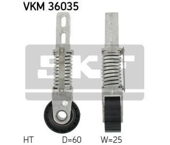 Обтящна ролка, пистов ремък SKF VKM 36035 за RENAULT MEGANE I (BA0/1_) хечбек от 1995 до 2003