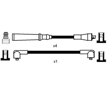 Комплект запалителни кабели NGK за VOLVO 240 (P242, P244) от 1974 до 1993