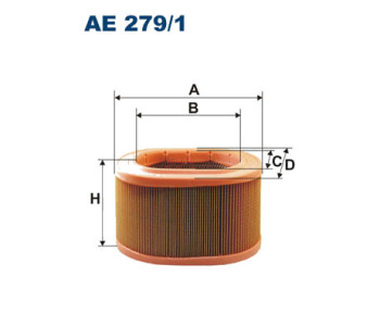 Въздушен филтър FILTRON AE 279/1 за VOLVO 240 (P242, P244) от 1974 до 1993