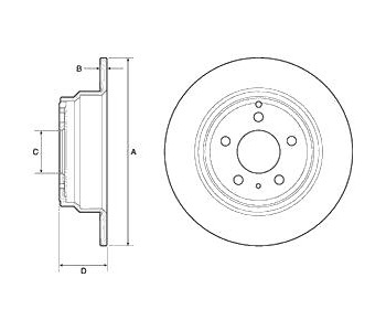 Спирачен диск плътен Ø295mm DELPHI за VOLVO 850 (LW) комби от 1992 до 1997