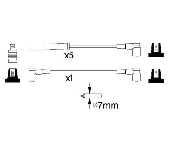 Комплект запалителни кабели BOSCH за VOLVO C70 I кабриолет от 1998 до 2005