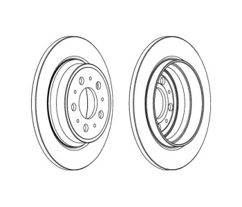 Спирачен диск плътен Ø288mm FERODO за VOLVO V70 II (SW) комби от 1999 до 2008