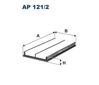 Въздушен филтър FILTRON AP 121/2 за SUBARU FORESTER II (SG_) от 2002 до 2008