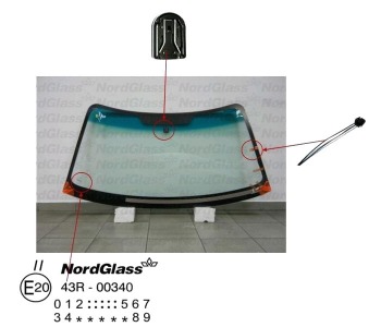 Челно стъкло NordGlass за SUBARU FORESTER II (SG_) от 2002 до 2008