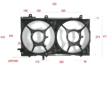 Вентилатор охлаждане на двигателя P.R.C за SUBARU FORESTER II (SG_) от 2002 до 2008