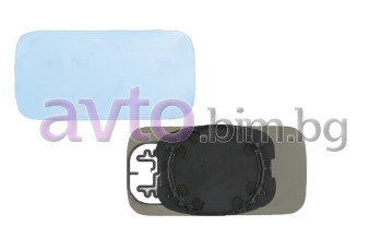 Стъкло за огледало дясно изпъкнало синьо с подгрев за ALFA ROMEO 145 (930) от 1994 до 1998