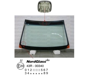 Челно стъкло NordGlass за KIA RIO II (JB) хечбек от 2005 до 2011