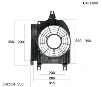 Носеща рамка перки радиатор за KIA RIO I (DC) седан от 2000 до 2005