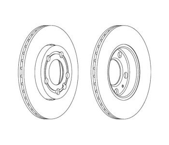 Спирачен диск вентилиран Ø239mm FERODO за SKODA FABIA I (6Y5) комби от 2000 до 2007