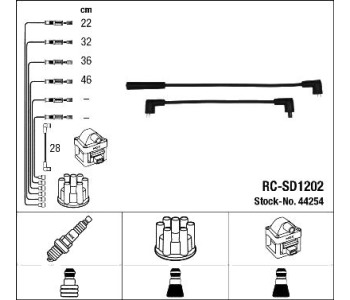Комплект запалителни кабели NGK за SKODA FAVORIT (785) комби от 1990 до 1995