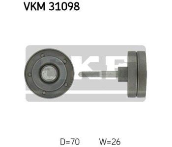 Паразитна/ водеща ролка, пистов ремък SKF VKM 31098 за VOLKSWAGEN JETTA VI (162, 163) от 2010 до 2018